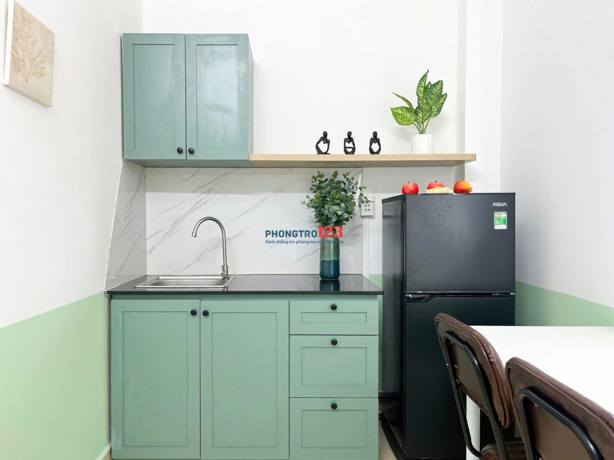 Trống phòng tách bếp 30m2 full nội thất bancol Nguyễn Thái Sơn, quận Gò Vấp, gần ĐH Văn Lang, IUH