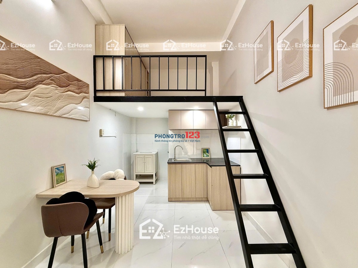 CHO THUÊ GÁC MỚI 100% NỘI THẤT ĐẸP GẦN ĐH VĂN HIẾN, LUỸ BÁN BÍCH