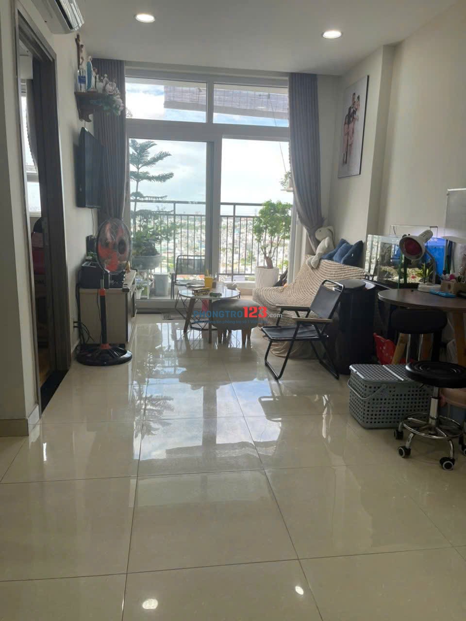 Topaz Home, Phan Văn Hớn, Q12: 73m2, 2p ngủ,2wc Nt, Bancong, 9tr/th