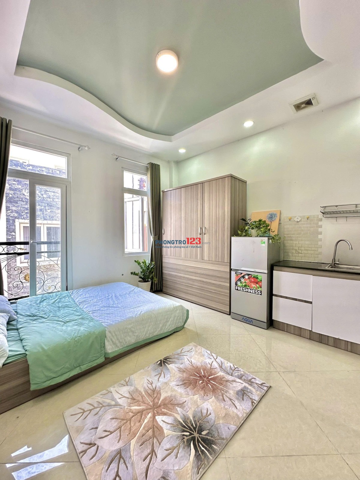 PHÒNG TRỌ CAO CẤP 36m² – FULL ĐỒ, BAN CÔNG RỘNG – NGUYỄN XÍ, BÌNH THẠNH