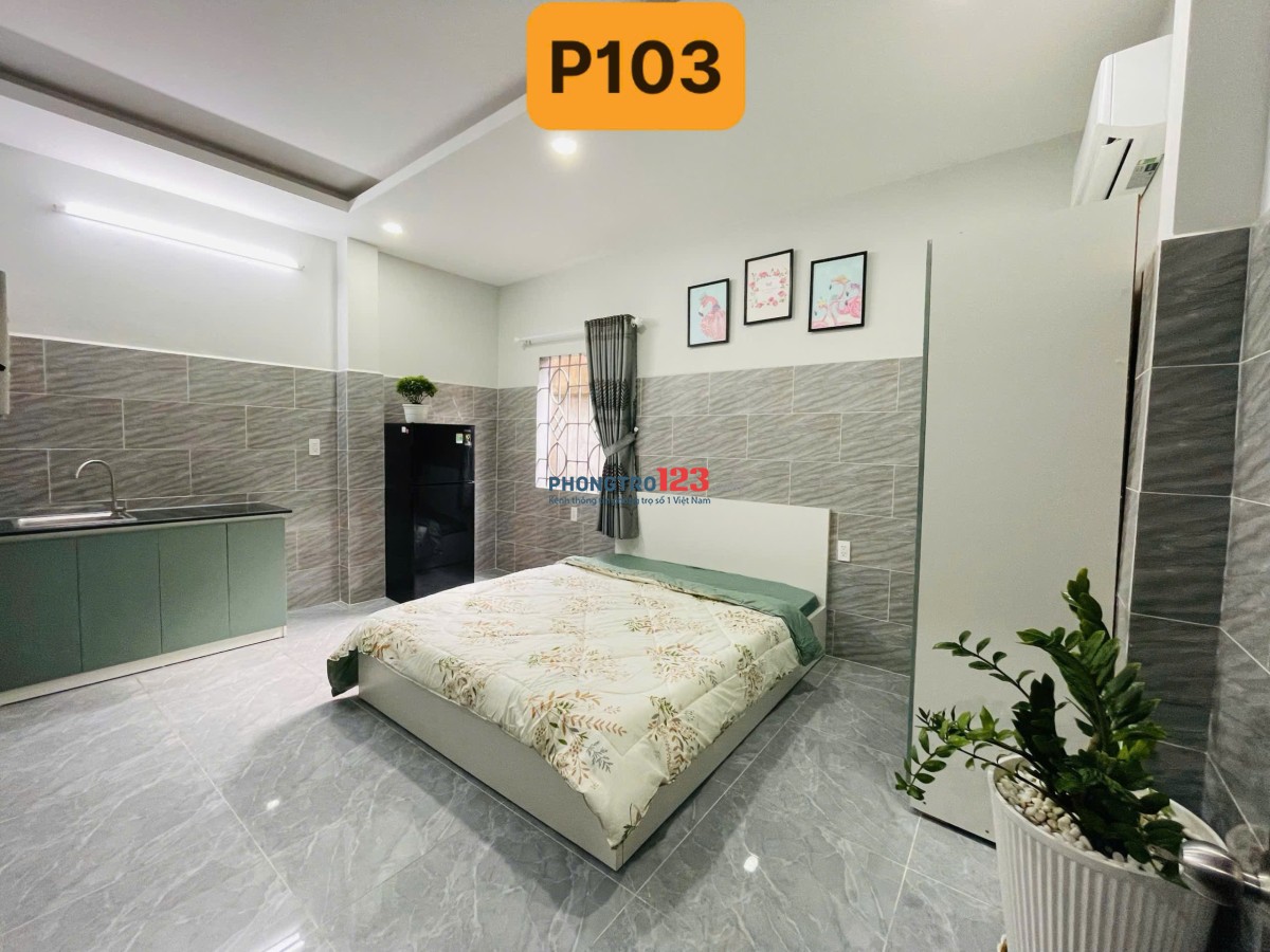 TRỐNG SẴN CĂN HỘ STUDIO CỬA SỔ LỚN - Full Nội Thất - Thang Máy - DƯỚI 6TR - GẦN Học Viện Cán Bộ, FTU