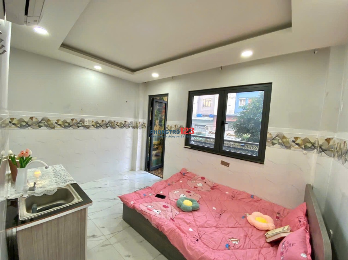 STUDIO FULL NỘI THẤT BANCOL OR CỬA SỔ NGAY NGÃ BỐN XÃ, CHỢ LÊ VĂN QUỚI