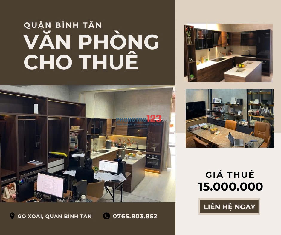 [QUẬN BÌNH TÂN] CHO THUÊ VĂN PHÒNG ĐẸP – DỌN VÀO LÀM NGAY