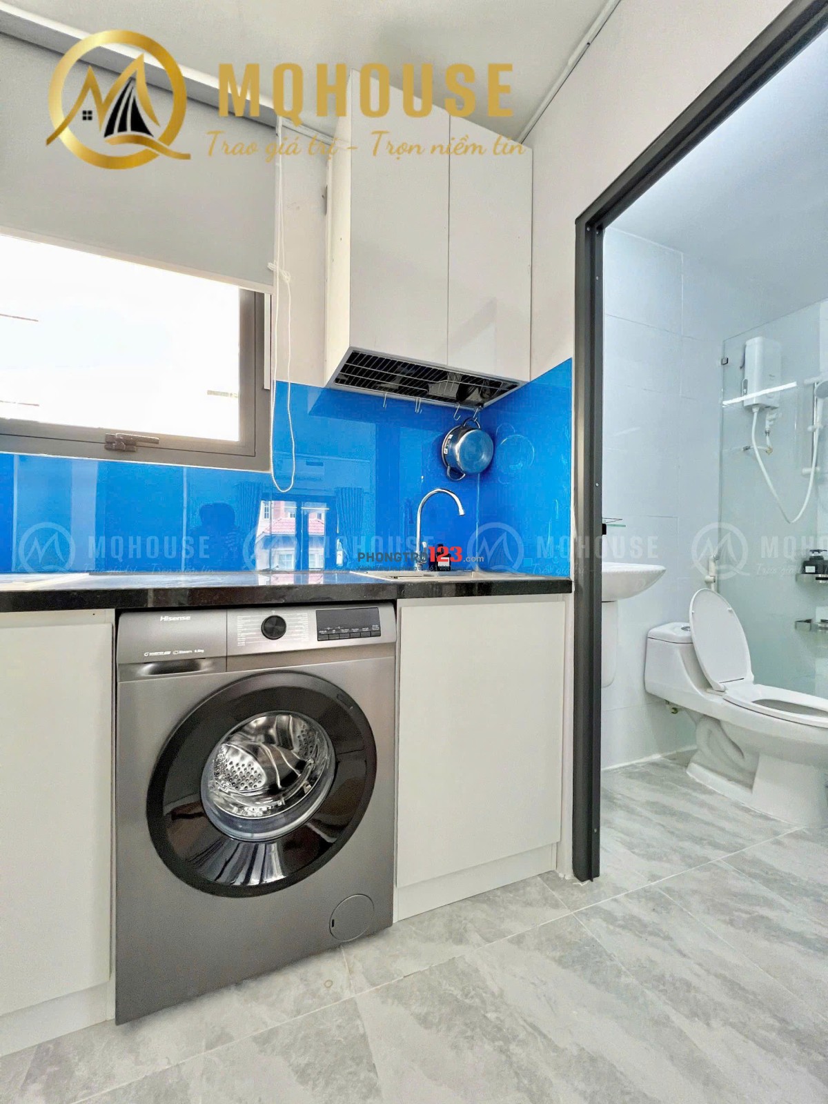 CHO THUÊ CĂN HỘ MINI FULL NỘI THẤT GIẶT RIÊNG ĐI BỘ 5P QUA SÂN BAY
