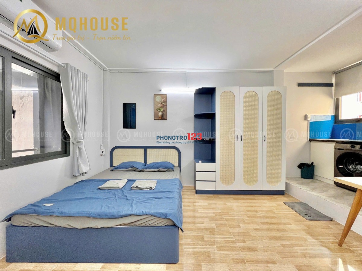 CHO THUÊ CĂN HỘ MINI FULL NỘI THẤT GIẶT RIÊNG ĐI BỘ 5P QUA SÂN BAY