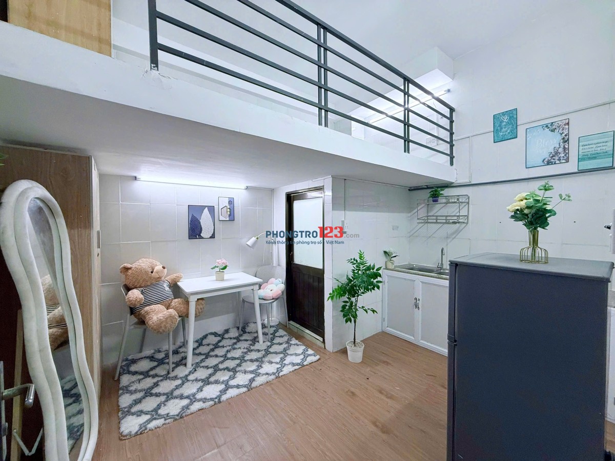 Cho Thuê Căn Hộ Có Gác 20m2 Full Nội Thất Cửa Sổ Thoáng – Khu ETown Tân Bình