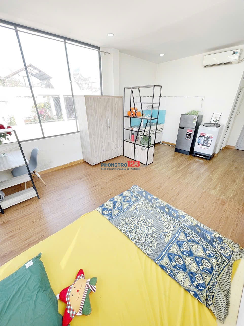PHÒNG RỘNG 45m2 FULL NT BAN CÔNG ĐƯỜNG PHAN VĂN TRỊ GẦN ĐẠI HỌC VĂN LANG, CÔNG NGHIỆP