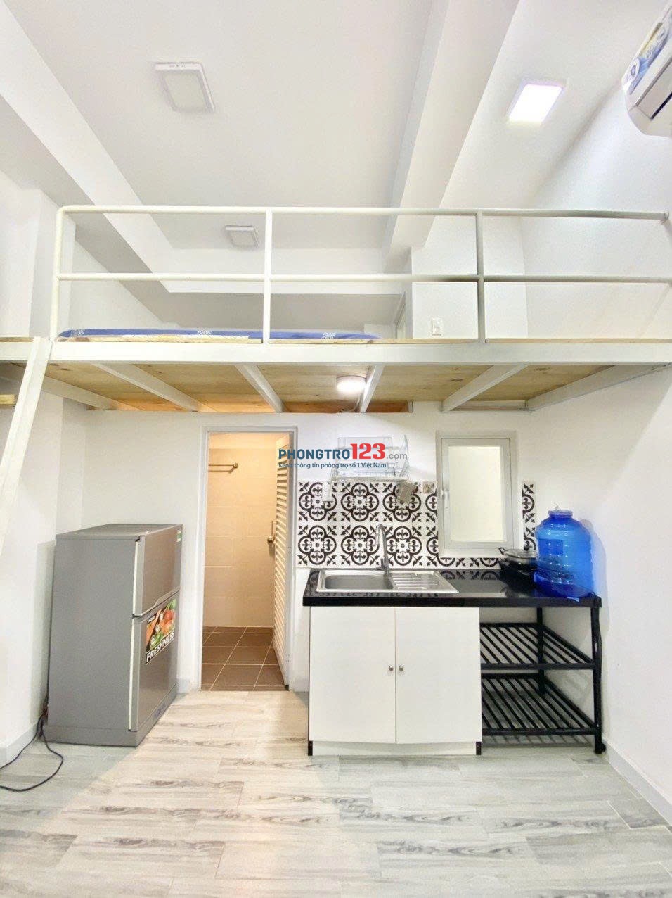 Phòng có gác, 25m2 Full NT, Chu Văn An gần Ngã Tư Hàng Xanh