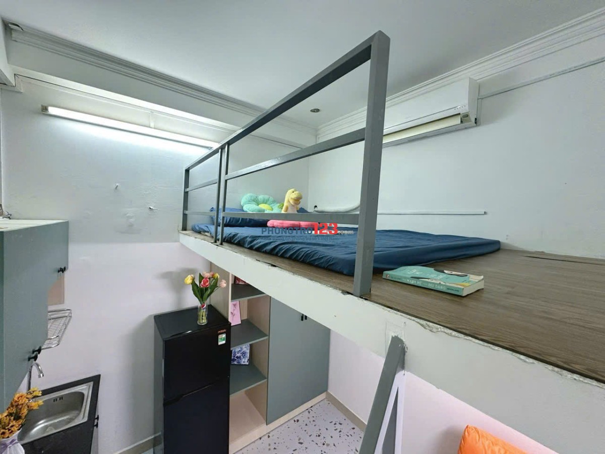 phòng trọ có gác quận 1 có cửa sổ thoáng mát ngay Trần Hưng đạo cầu ông lãnh_chợ bến thành