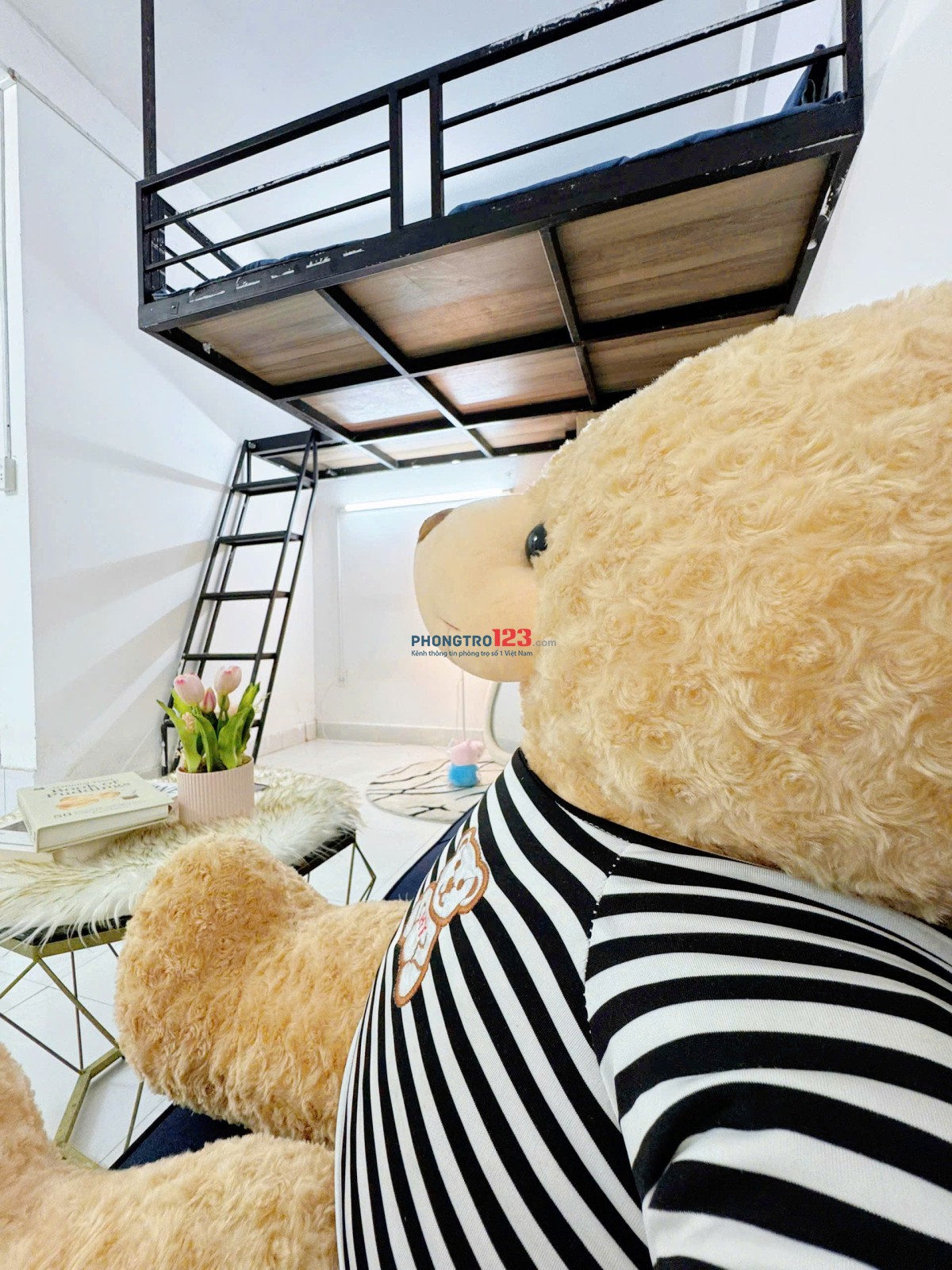 Cho Thuê Căn Hộ Có Gác Trần Cao Full Nội Thất Siêu Thoáng – Có THANG MÁY - Gần HUIT – Tân Phú