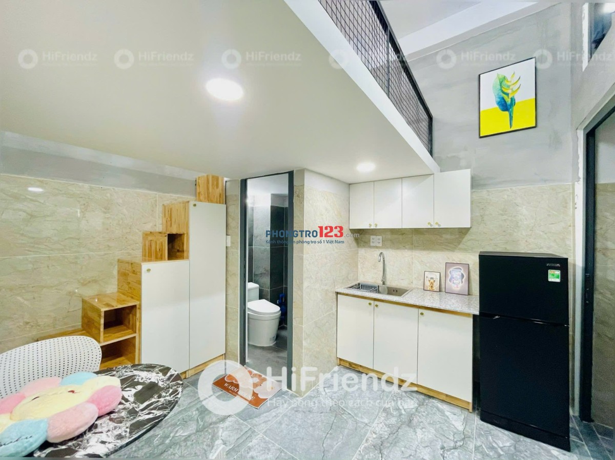 Cho Thuê Căn Hộ Có Gác Trần Cao Full Nội Thất Siêu Thoáng – Có THANG MÁY - Gần HUIT – Tân Phú