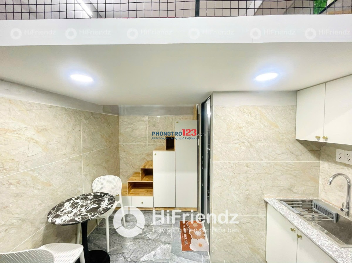 Cho Thuê Căn Hộ Có Gác Trần Cao Full Nội Thất Siêu Thoáng – Có THANG MÁY - Gần HUIT – Tân Phú