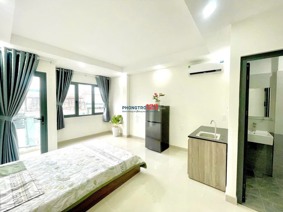 Phòng mới rộng 35m2 Full nội thất ban công đường Phan Văn Trị gần ĐH Văn Lang, Công Nghiệp