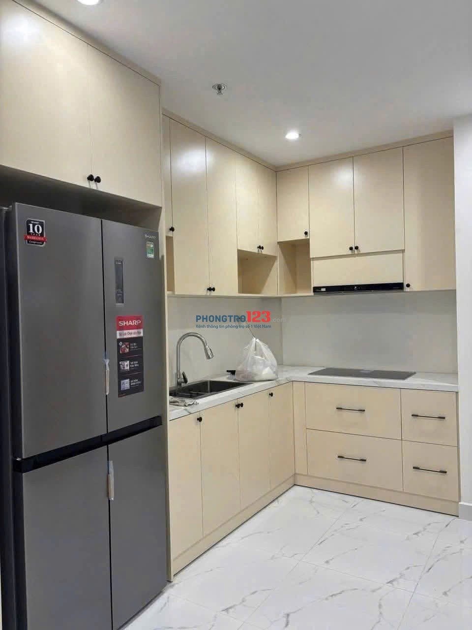 Chung cư Carillon 5, Luỹ Bán Bích, TP: 75m2, NT mới, 2p ngủ, 12tr/th