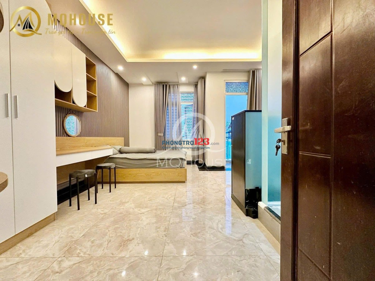 Cho thuê căn hộ studio ban công 35m2 quận 10 đường bắc hải gần UEH HUFLIT VẠN HẠNH MALL