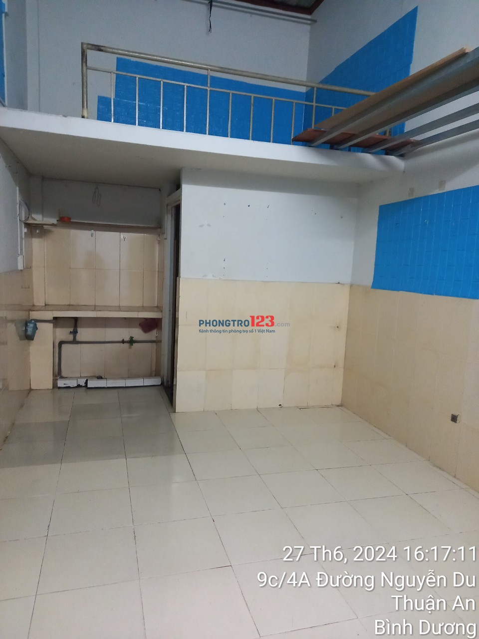 Phòng trọ 18m2 4D/4A Nguyễn Du, phường Bình Hòa, thành phố Thuận An.