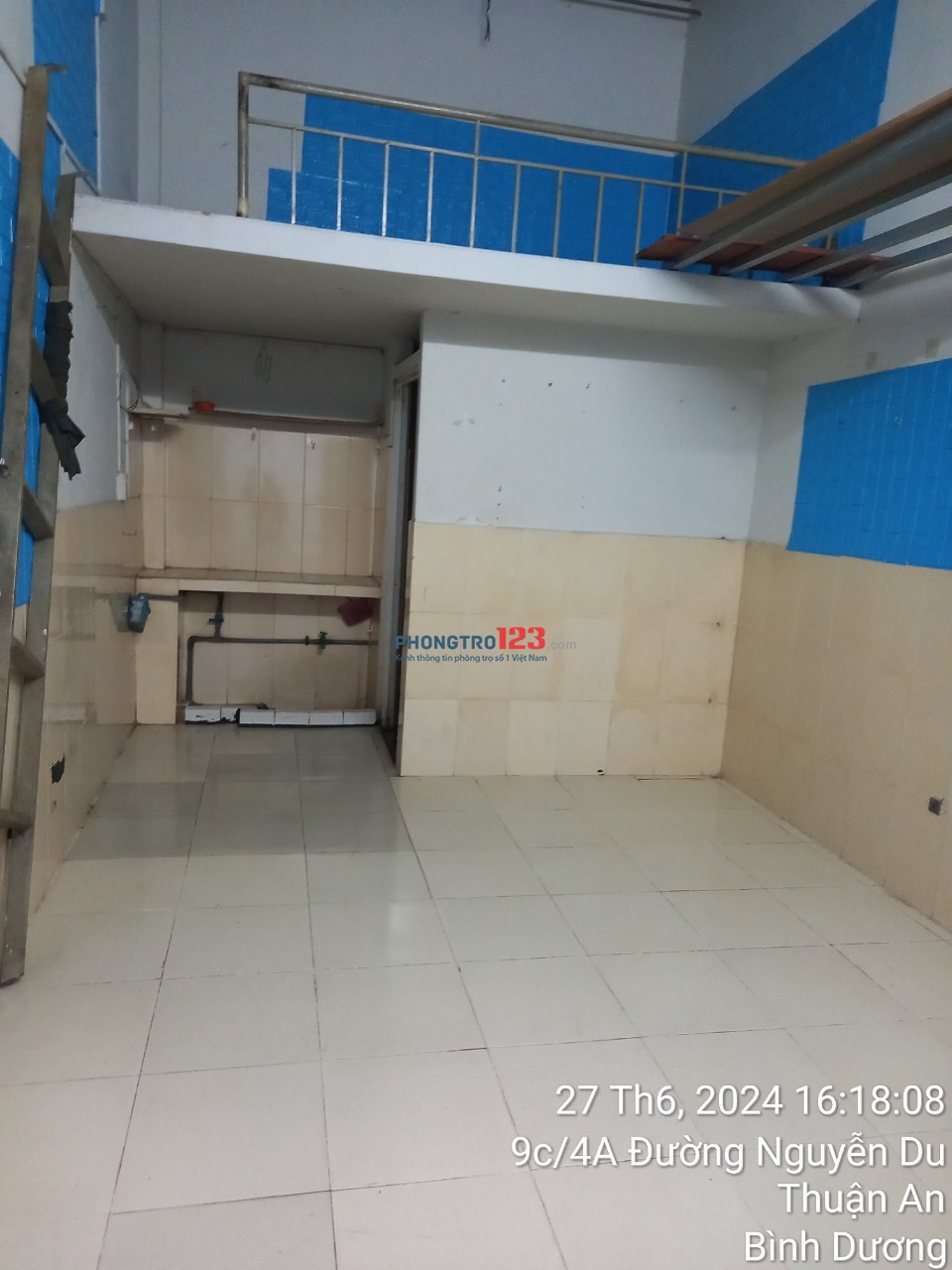 Phòng trọ 18m2 4D/4A Nguyễn Du, phường Bình Hòa, thành phố Thuận An.