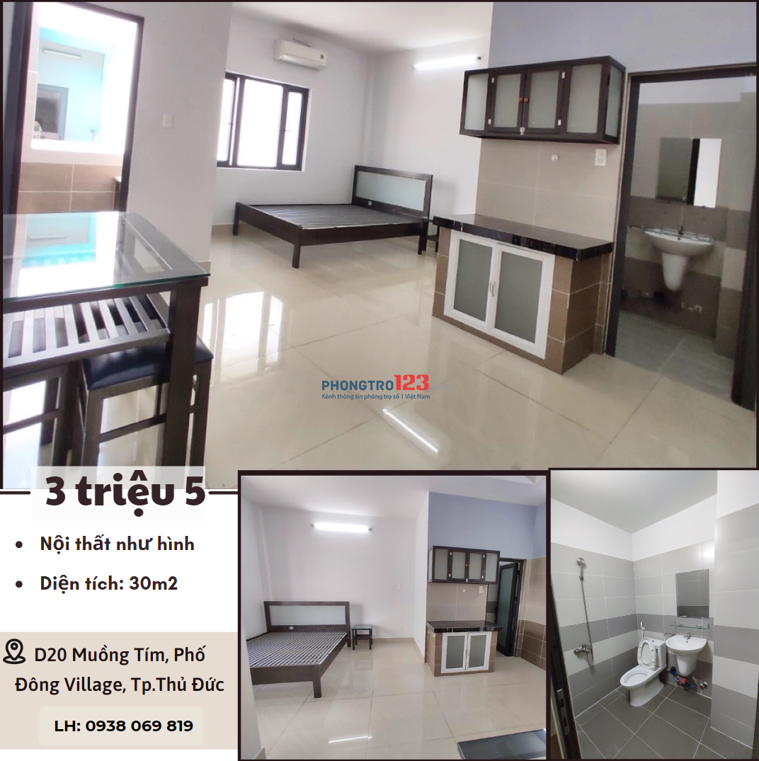 Phòng Cát Lái Q2 - 30m2 - 3tr5