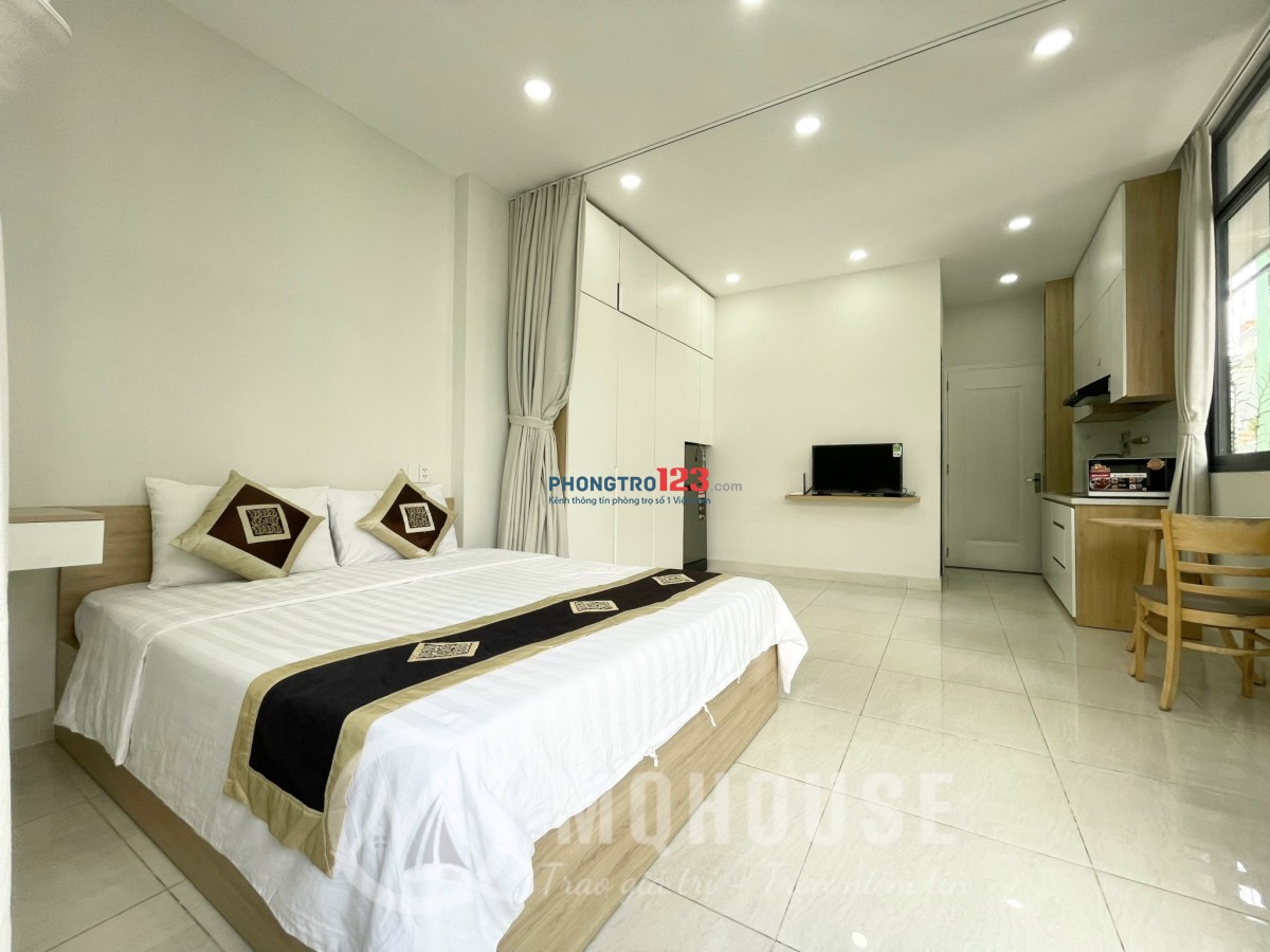 CĂN HỘ 1PN XA BẾP BAN CÔNG FULL NỘI THẤT ĐẸP GẦN LĂNG CHA CẢ - SÂN BAY