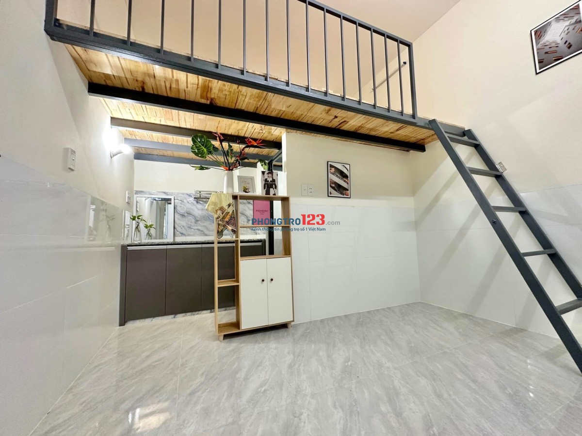 Phòng có gác cao cấp gần Đại Học Văn Lang 566/41A Nguyễn Thái Sơn p5 Gò Vấp văn minh lịch sự