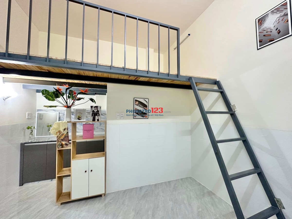 Phòng có gác cao cấp gần Đại Học Văn Lang 566/41A Nguyễn Thái Sơn p5 Gò Vấp văn minh lịch sự
