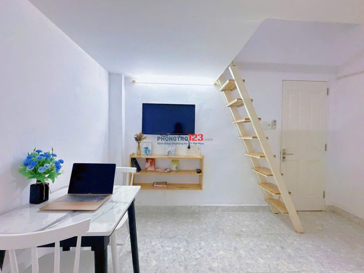 Phòng trọ có gác full nội thất ngay giữa trung tâm Tân Bình gần công viên Hoàng Văn Thụ