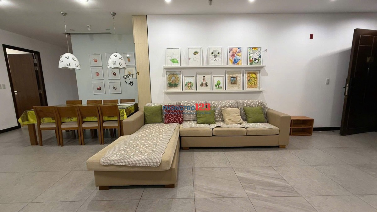 Chung cư Satra Eximland, Phú Nhuận: 3p ngủ, 2wc, NTCB, 22tr/th, 145m2.
