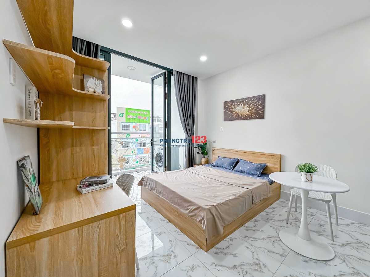 CHO THUÊ CĂN HỘ QUẬN 7 - STUDIO FULL NỘI THẤT BAN CÔNG LỚN NGAY TÂN KIỂNG - GẦN RMIT, LOTTE, SUNRISE