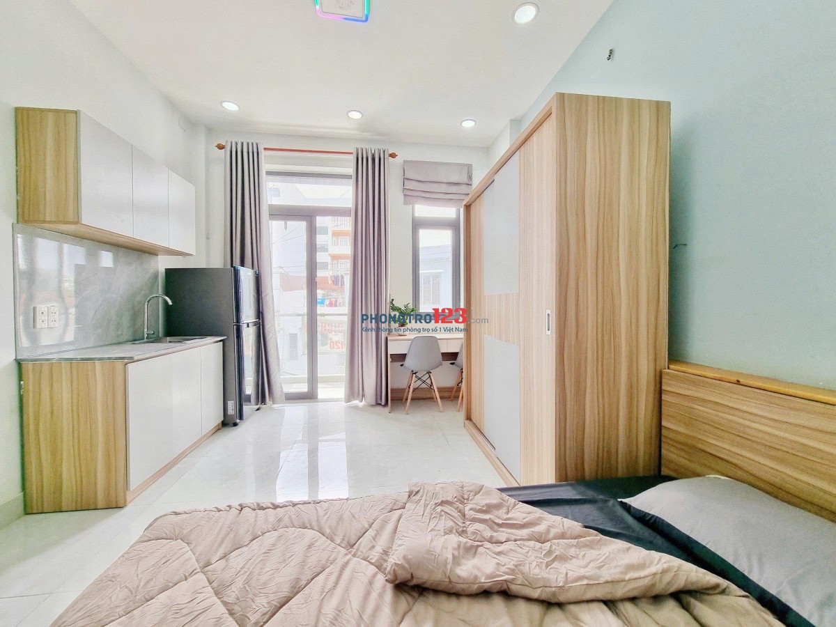 Cho Thuê Căn Hộ Studio 30m2 – Full Nội Thất – Ban Công / Máy Giặt Riêng– Khu ETown, Tân Bình