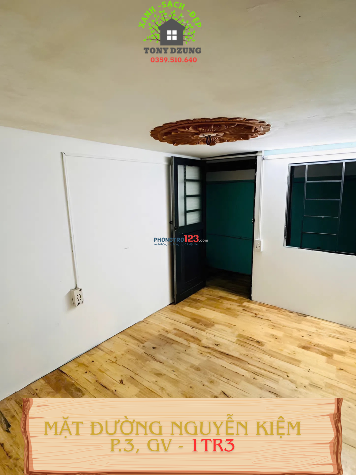 Phòng rẻ, cửa sổ, ngay mặt đường gần ĐH GIA ĐỊNH 800m