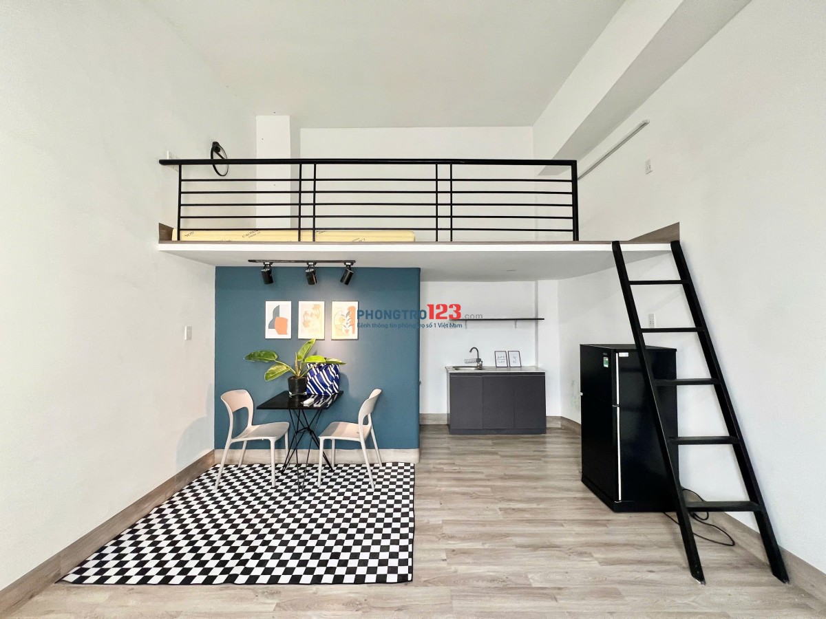 Cho Thuê Phòng Có Gác 30m2 – Full Nội Thất – Cửa Sổ Trời / Ban Công– Gần Sân Bay, Tân Bình