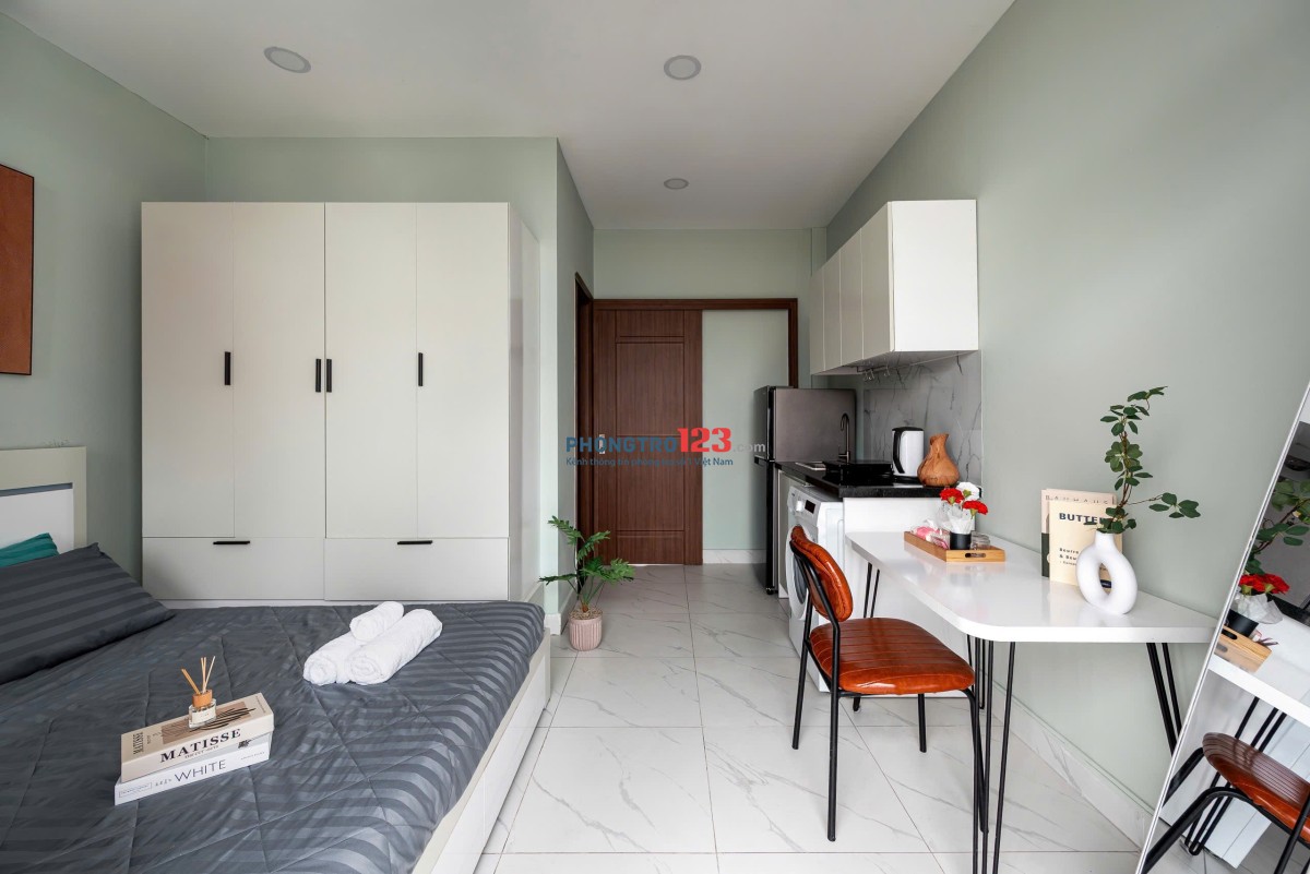 Cho Thuê Studio Ban Công Máy Giặt Riêng – Full Nội Thất – Khu Bảy Hiền, Tân Bình
