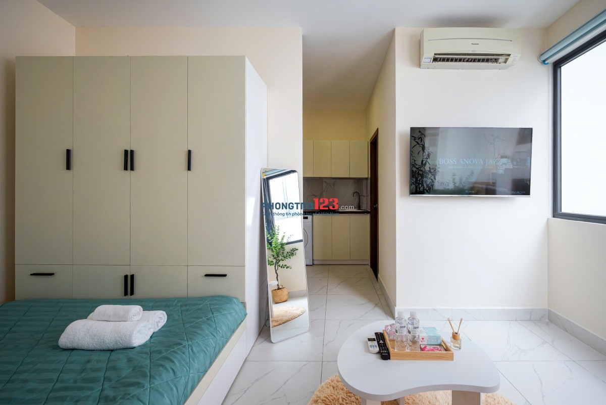 Cho Thuê Studio Ban Công Máy Giặt Riêng – Full Nội Thất – Khu Bảy Hiền, Tân Bình