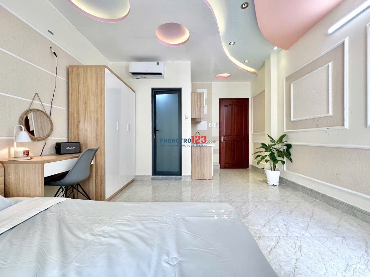 Cho Thuê Phòng Ban Công, Full nội thất Bình Thạnh gần Chợ Bà Chiểu, Văn Lang, Ngã Tư Hàng Xanh, Q1