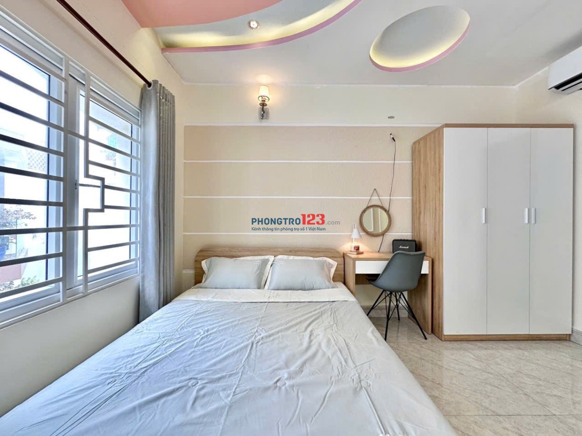 Cho Thuê Phòng Ban Công, Full nội thất Bình Thạnh gần Chợ Bà Chiểu, Văn Lang, Ngã Tư Hàng Xanh, Q1