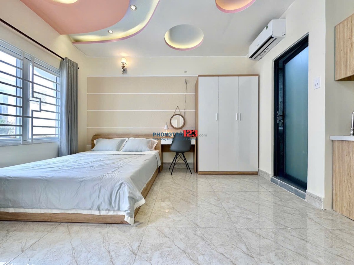 Cho Thuê Phòng Ban Công, Full nội thất Bình Thạnh gần Chợ Bà Chiểu, Văn Lang, Ngã Tư Hàng Xanh, Q1
