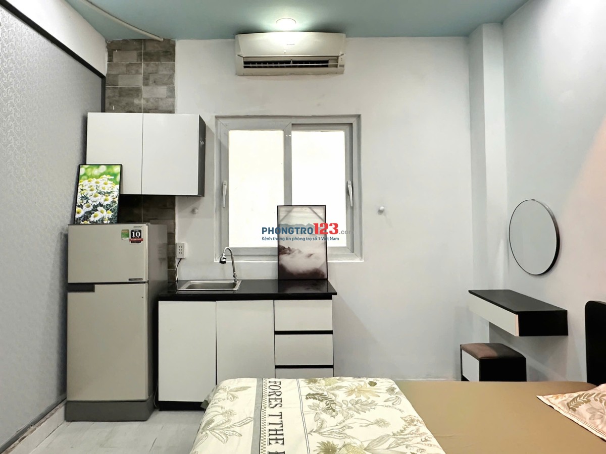 TRỐNG SẴN PHÒNG STUDIO FULL NỘI THẤT, GẦN Q3, Q1, TÂN BÌNH