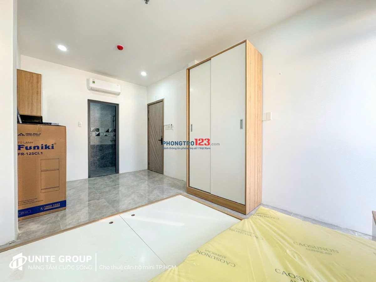 KHAI TRƯƠNG 1 PHÒNG NGỦ CỬA SỔ VÀ BAN CÔNG LỚN - THANG MÁY Ở BÌNH THẠNH GIÁP Q3,Q1