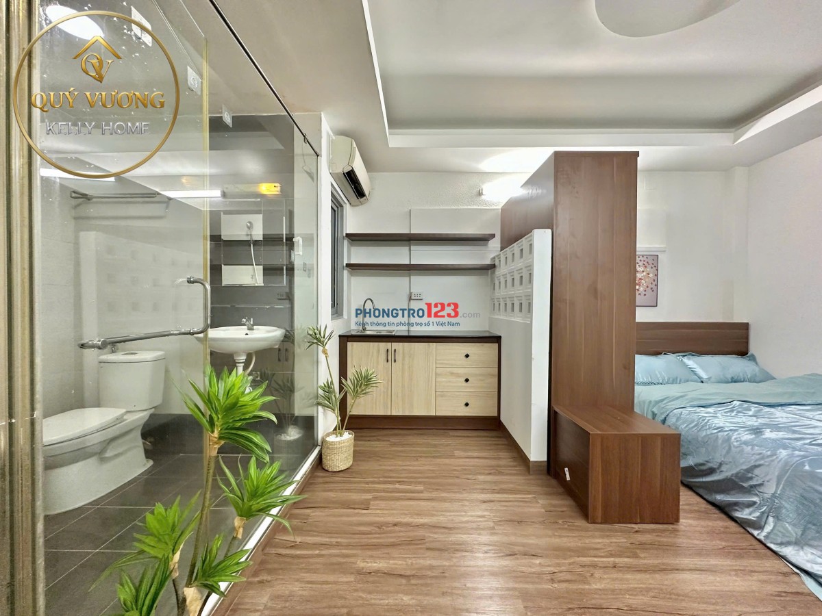 CHO THUÊ CĂN HỘ STUDIO PHAN XÍCH LONG FULL NỘI THẤT, TÁCH BẾP, GIÁP BÌNH THẠNH- KHU ĂN UỐNG VẠN KIẾP