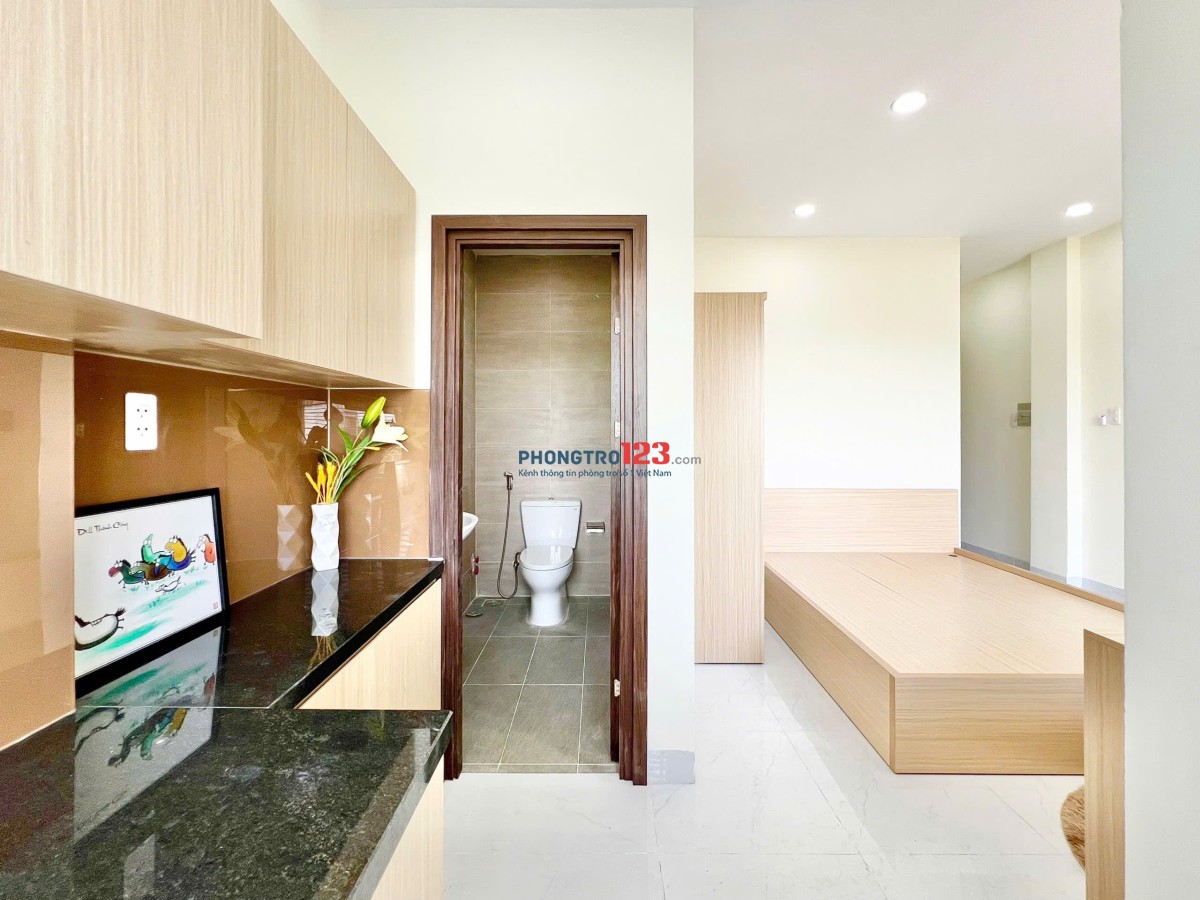 CHO THUÊ CĂN HỘ STUDIO ĐẶNG THÙY TRÂM – BAN CÔNG THOÁNG FULL NỘI THẤT GẦN CS3 VLU - THỦ ĐỨC