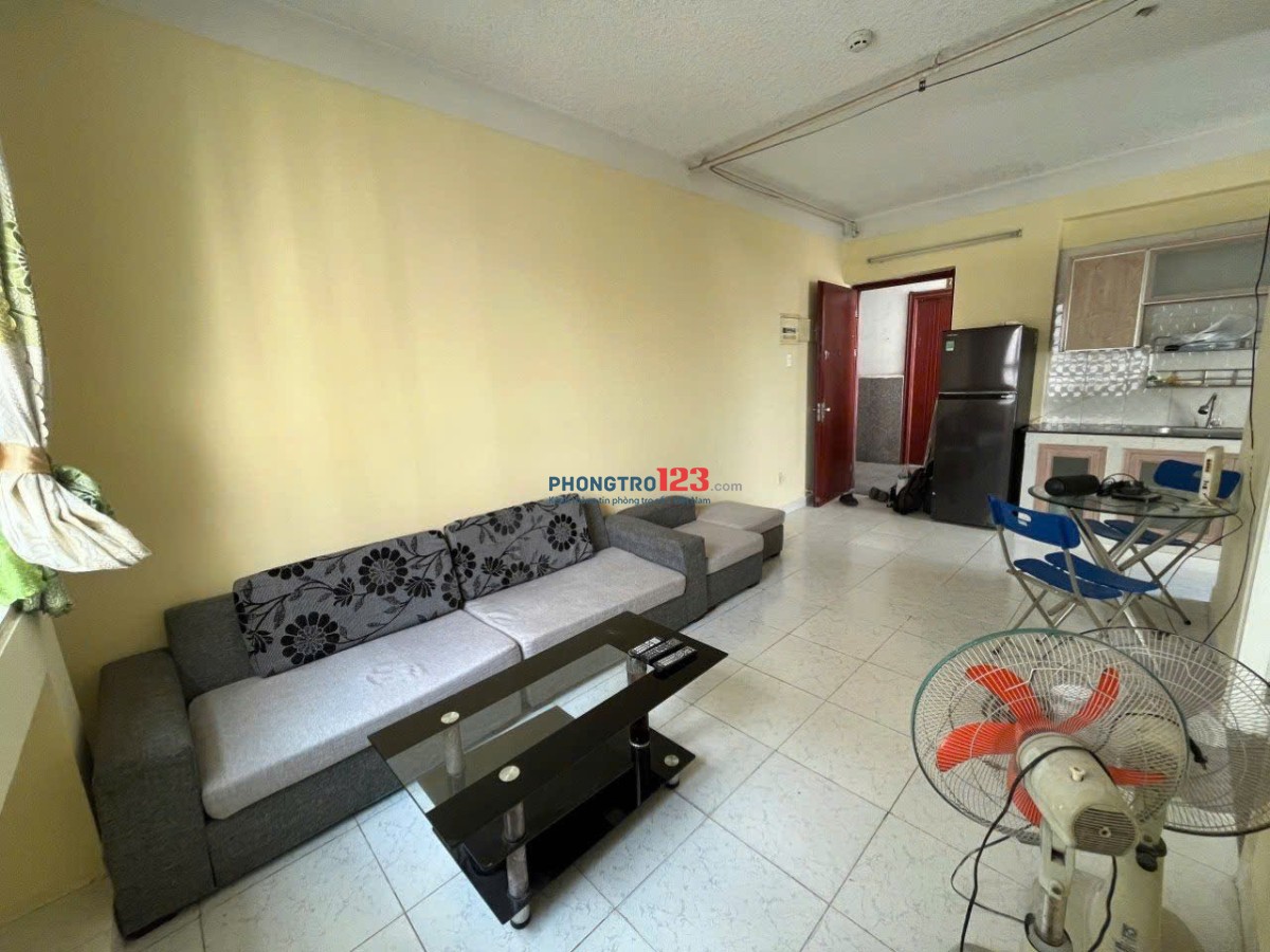 Chung cư Vũ Huy Tấn, P3, BT: 8tr5/th, 1p ngủ, full nội thất, 75m2