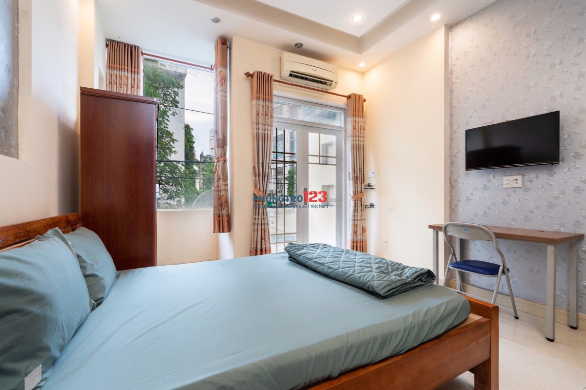 CHO THUÊ PHÒNG TRỌ PHÚ NHUẬN FULL NỘI THẤT 30M2- BAN CÔNG THOÁNG