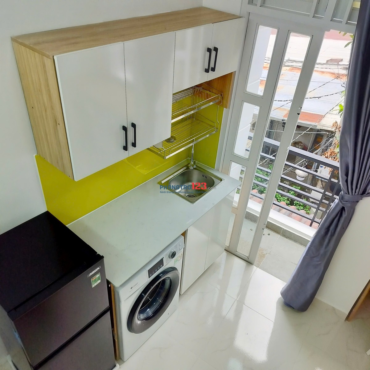 CHO THUÊ PHÒNG TRỌ CÓ GÁC PHÚ NHUẬN 35M2 FULL NỘI THẤT - GẦN CẦU CÔNG LÝ, BAN CÔNG, MÁY GIẶT RIÊNG