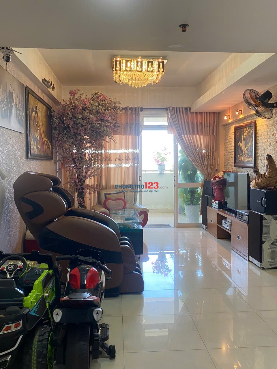 CHO THUÊ CĂN HỘ CC VĨNH TƯỜNG - ĐƯỜNG LỘ TẺ -Q.BÌNH TÂN - FULL NỘI THẤT - 120m2 - 3PN 2WC. 9TRIỆU/TH
