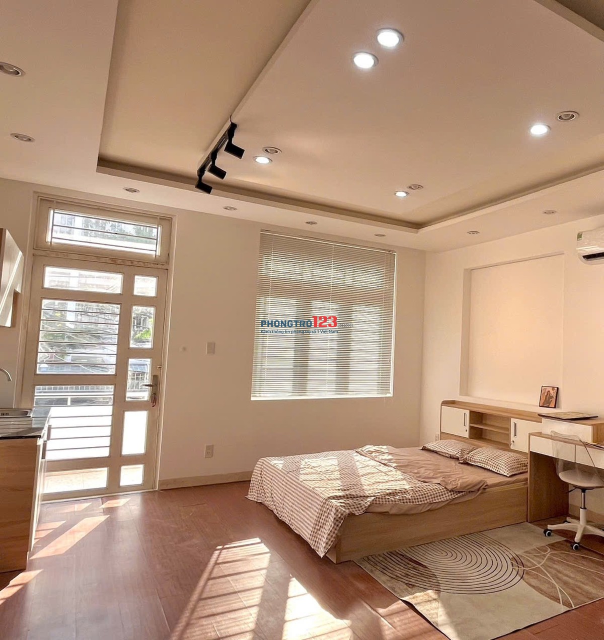 Cho thuê Studio Bình Lợi – Bình Thạnh full nội thất, máy giặt riêng, ban công thoáng mát