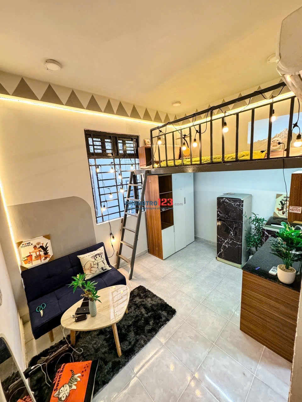 Phòng trọ có gác máy lạnh đường Âu Cơ cạnh Trường ĐH Văn Hiến Tân Bình