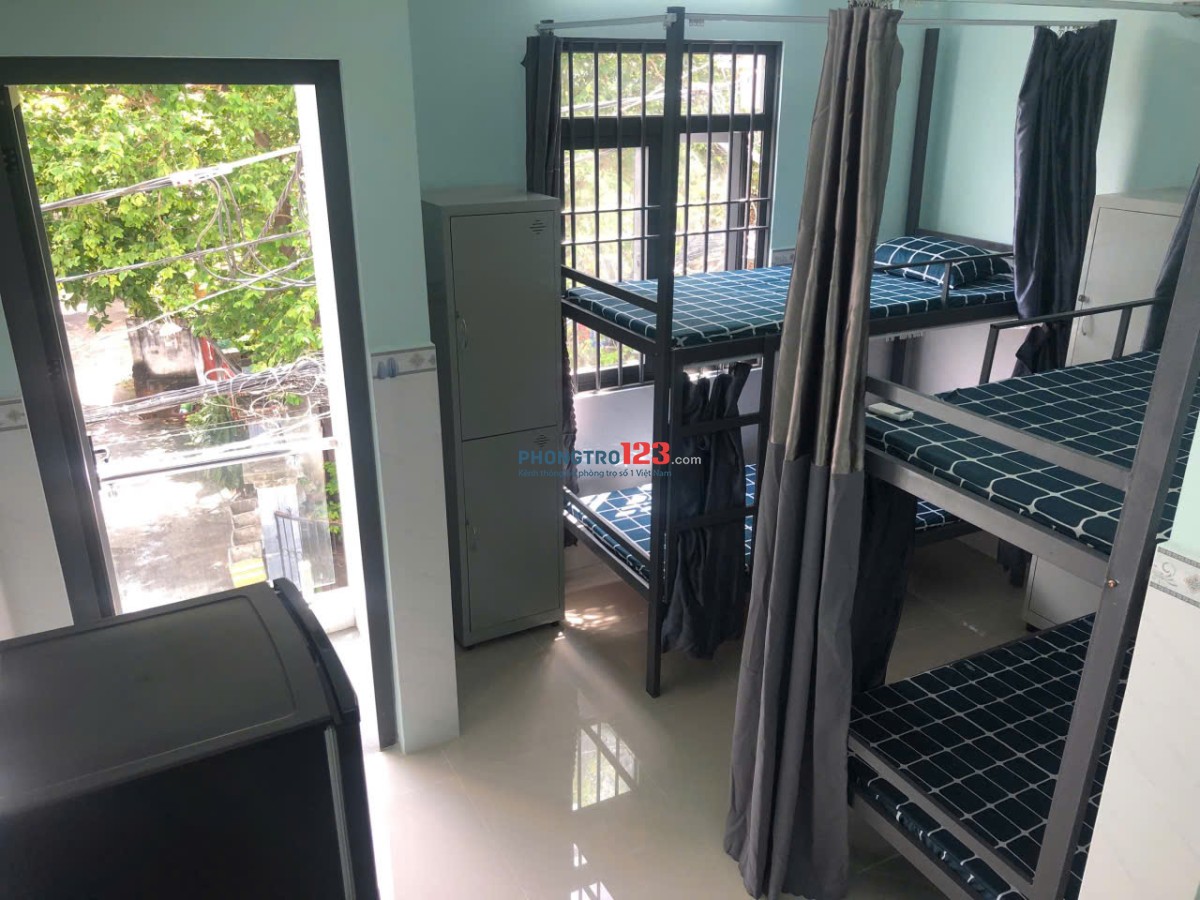 Siêu hot! 1tr4/tháng Ký túc xá full nội thất - máy lạnh, máy giặt, bếp, tủ lạnh, nước nóng lạnh