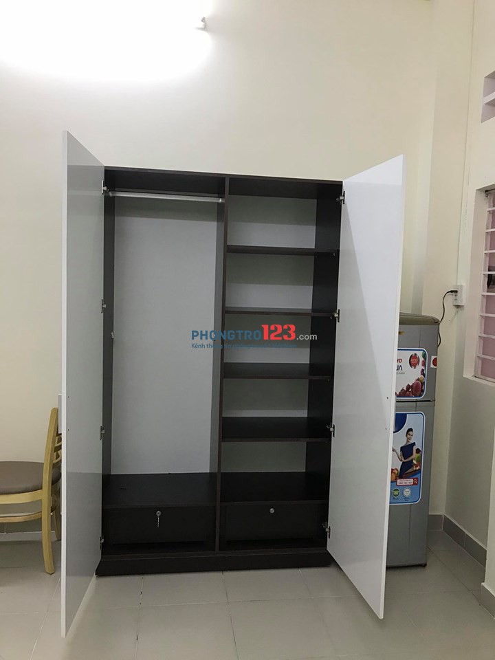 PHÒNG TRỌ 2 PHÒNG NGỦ, ĐẦY ĐỦ NỘI THẤT, CẠNH CHỢ HOÀNG HOA THÁM, KHU BÀU CÁT, ETOWN. CỘNG HOÀ