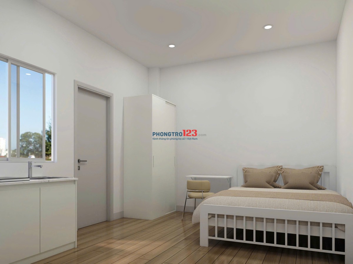 Phòng Trọ Tông Trắng Nhẹ Nhàng Full Nội Thất, Cửa Sổ Thoáng Mát, Gần Chợ Bà Chiểu