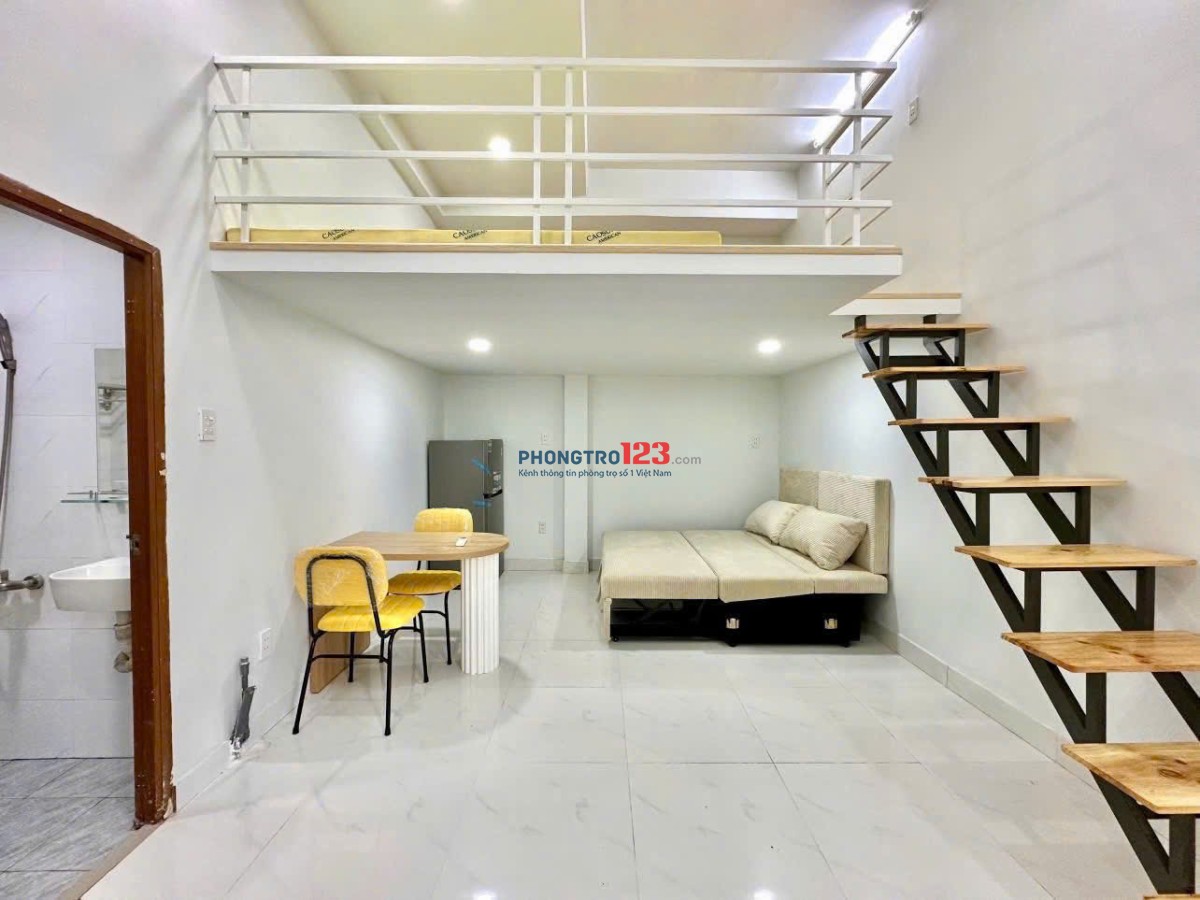 CHO THUÊ PHÒNG CÓ GÁC FULL NỘI THẤT 40m2 Ở TỪ 2-4 NGƯỜI Ở BÌNH THẠNH GẦN ĐH VĂN LANG - LH 0334998413